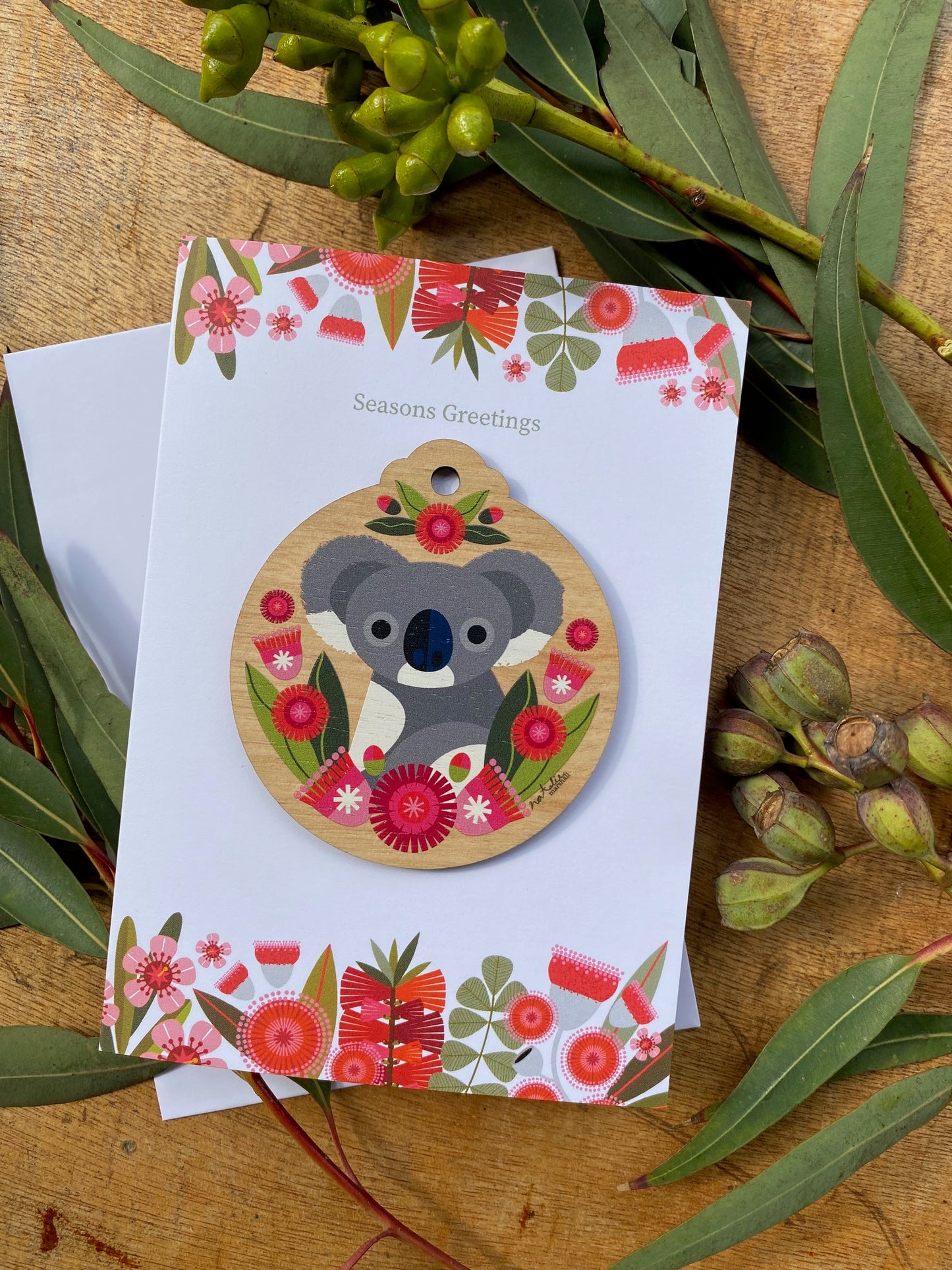 Koala Blossoms White Card *