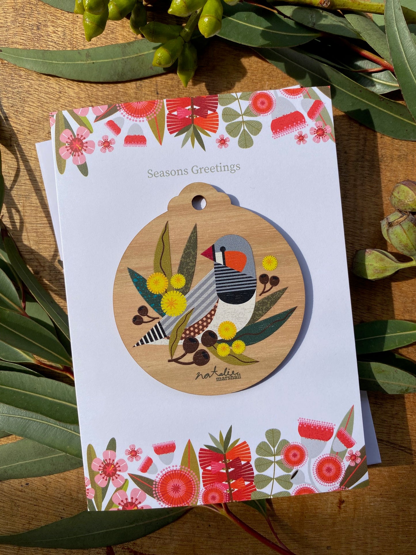 Zebra Finch White Card *
