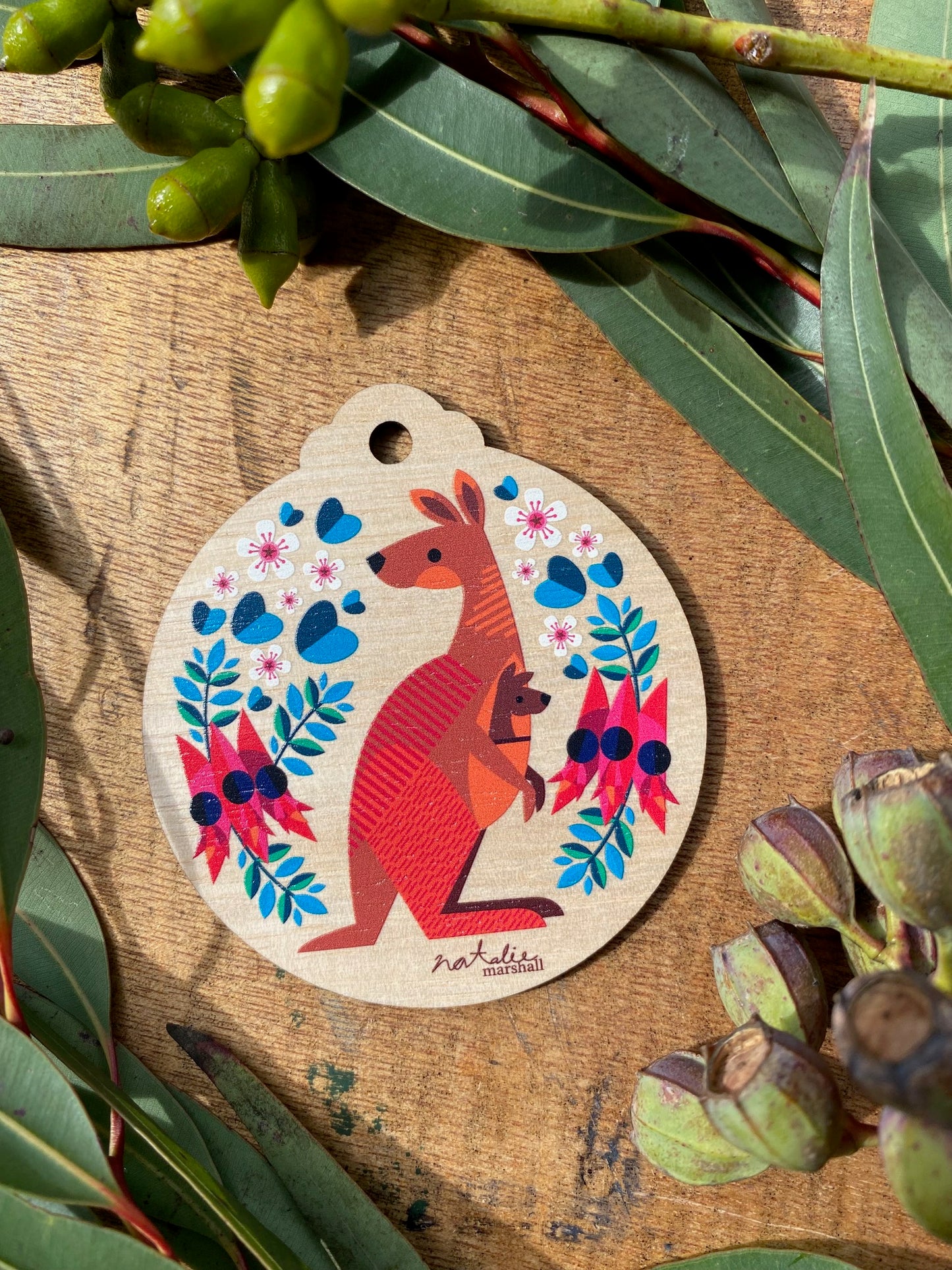 Red Kangaroo White Card