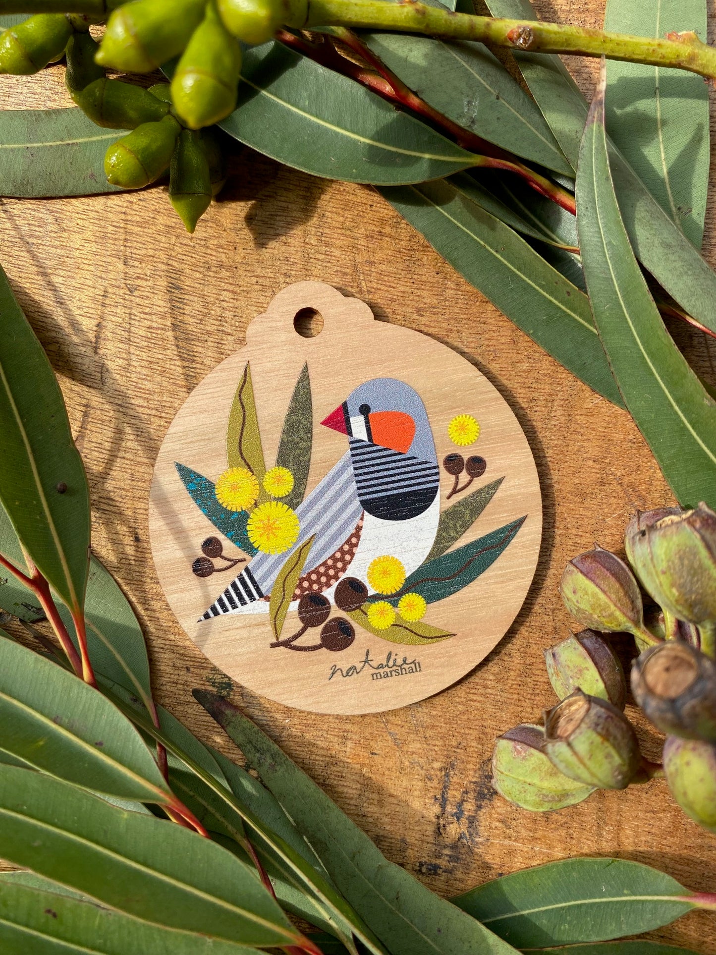 Zebra Finch White Card *