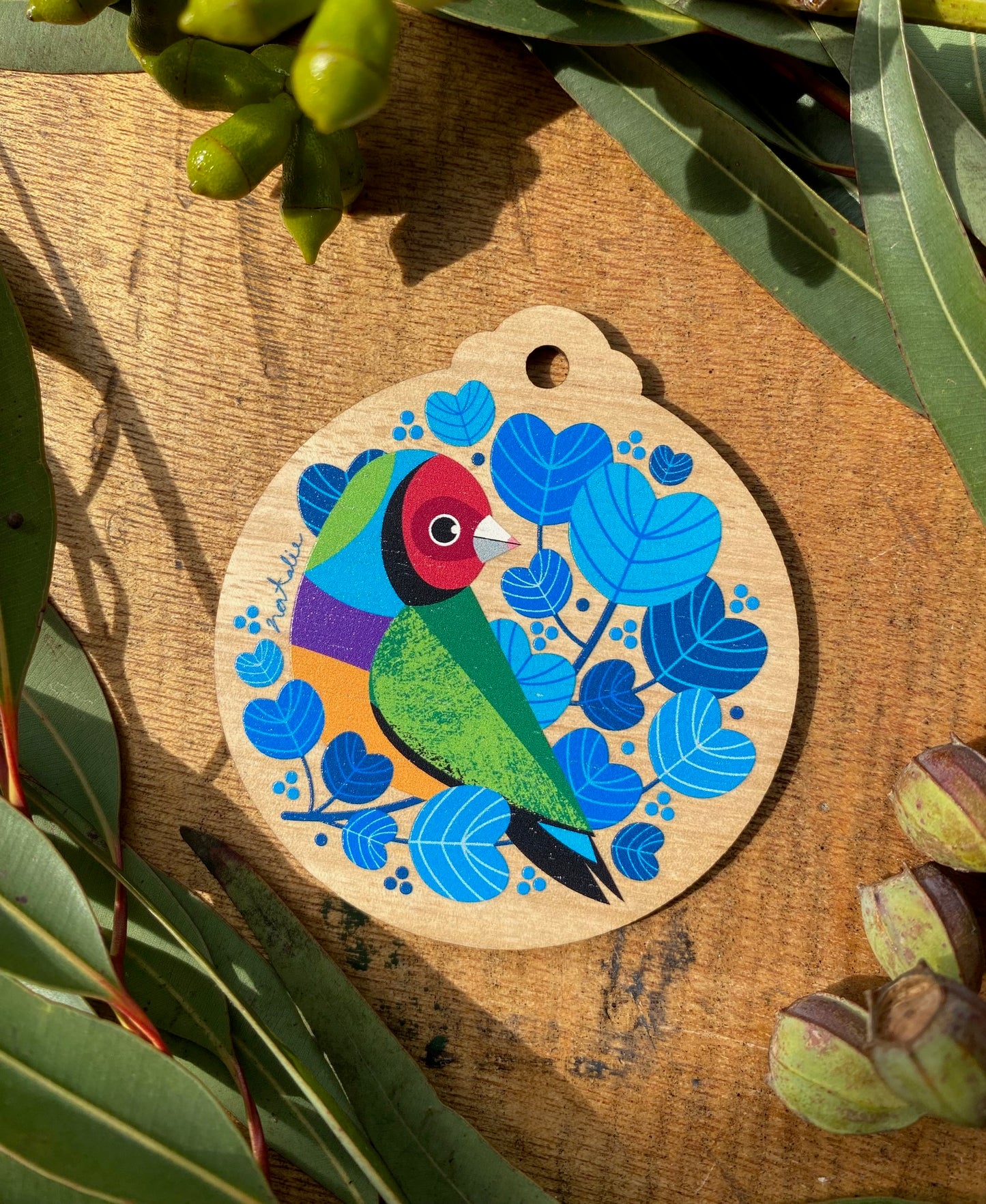 Gouldian Finch White Card *