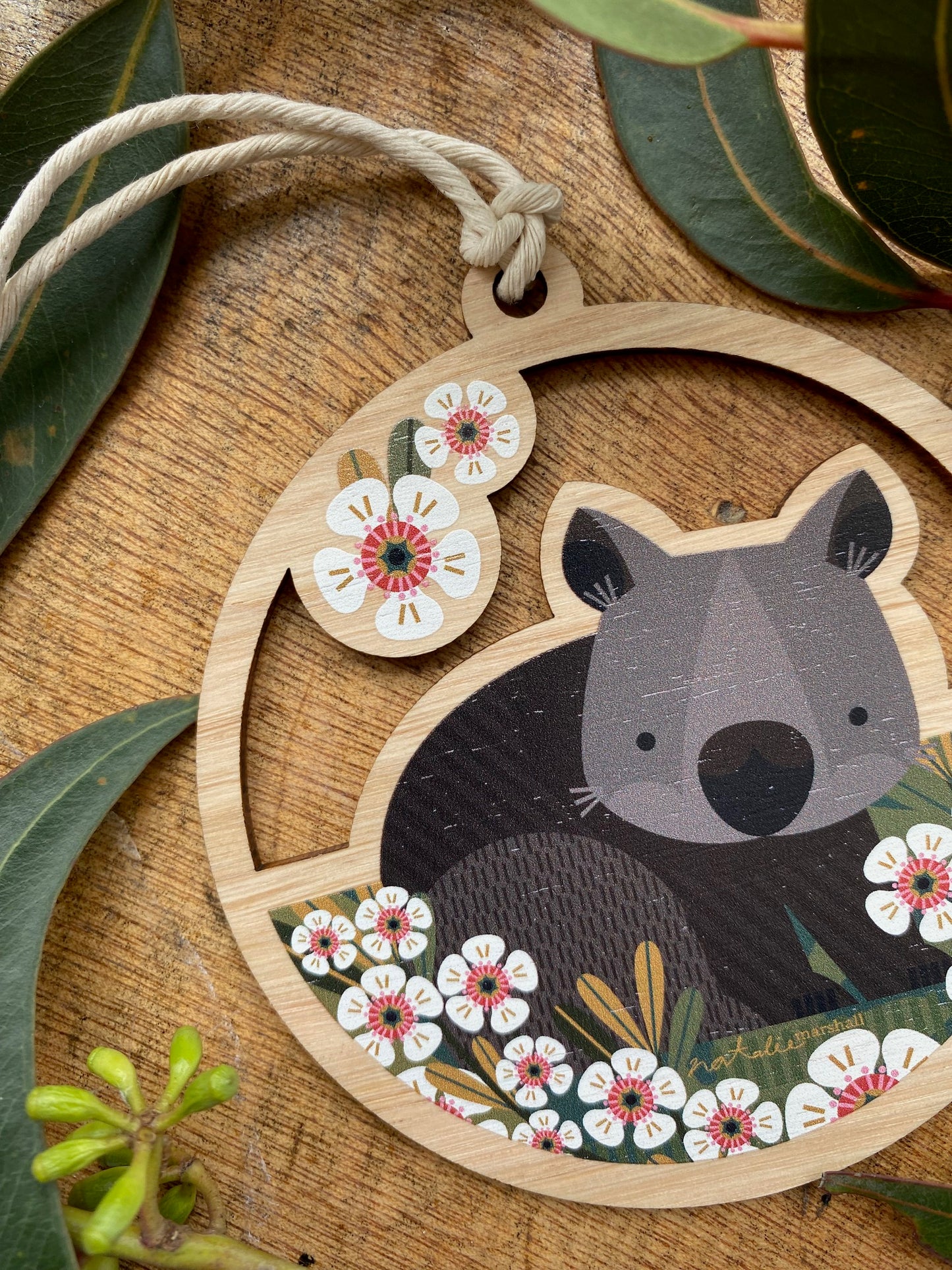 Wombat Flowers Cut Out