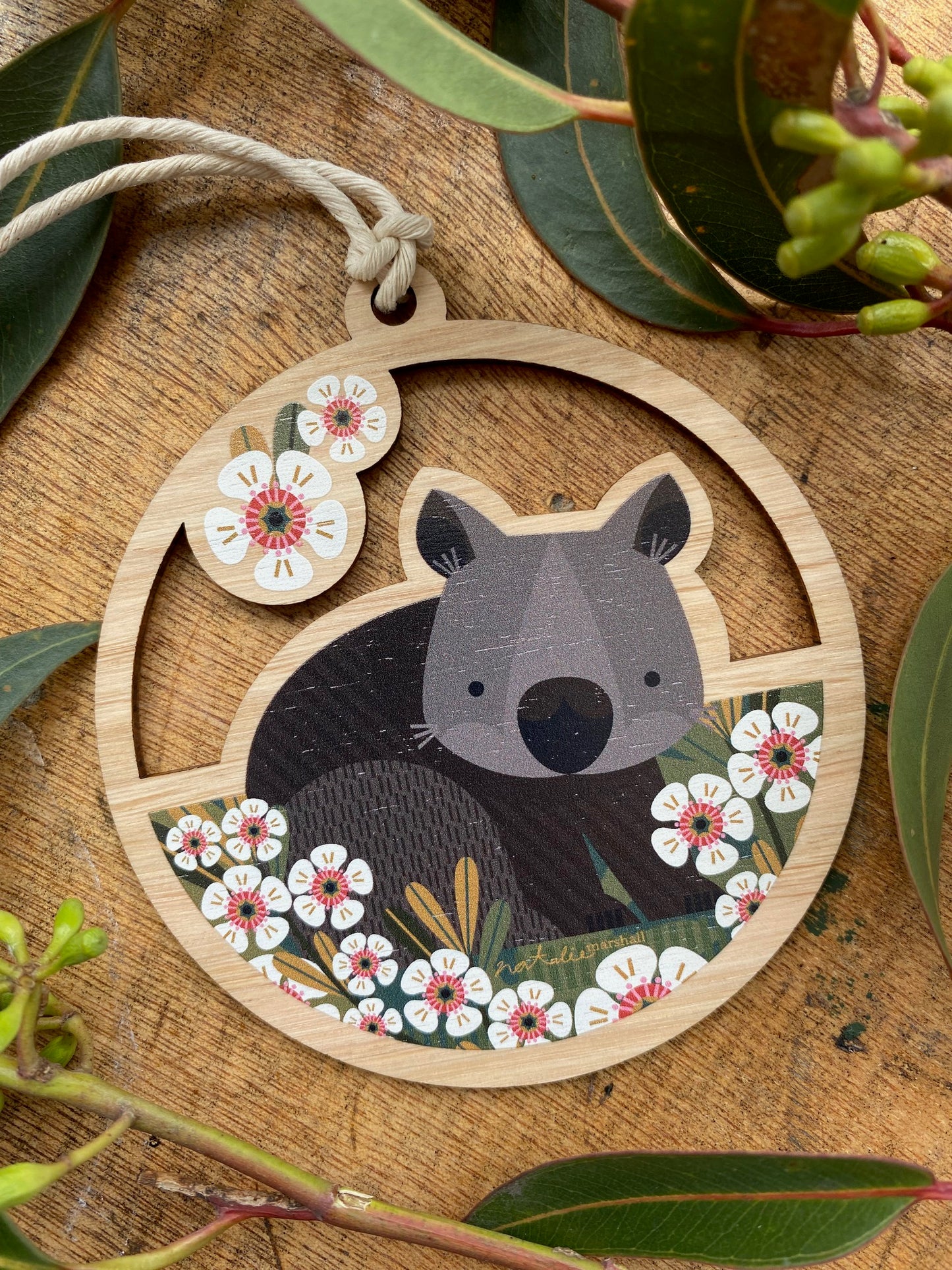 Wombat Flowers Cut Out