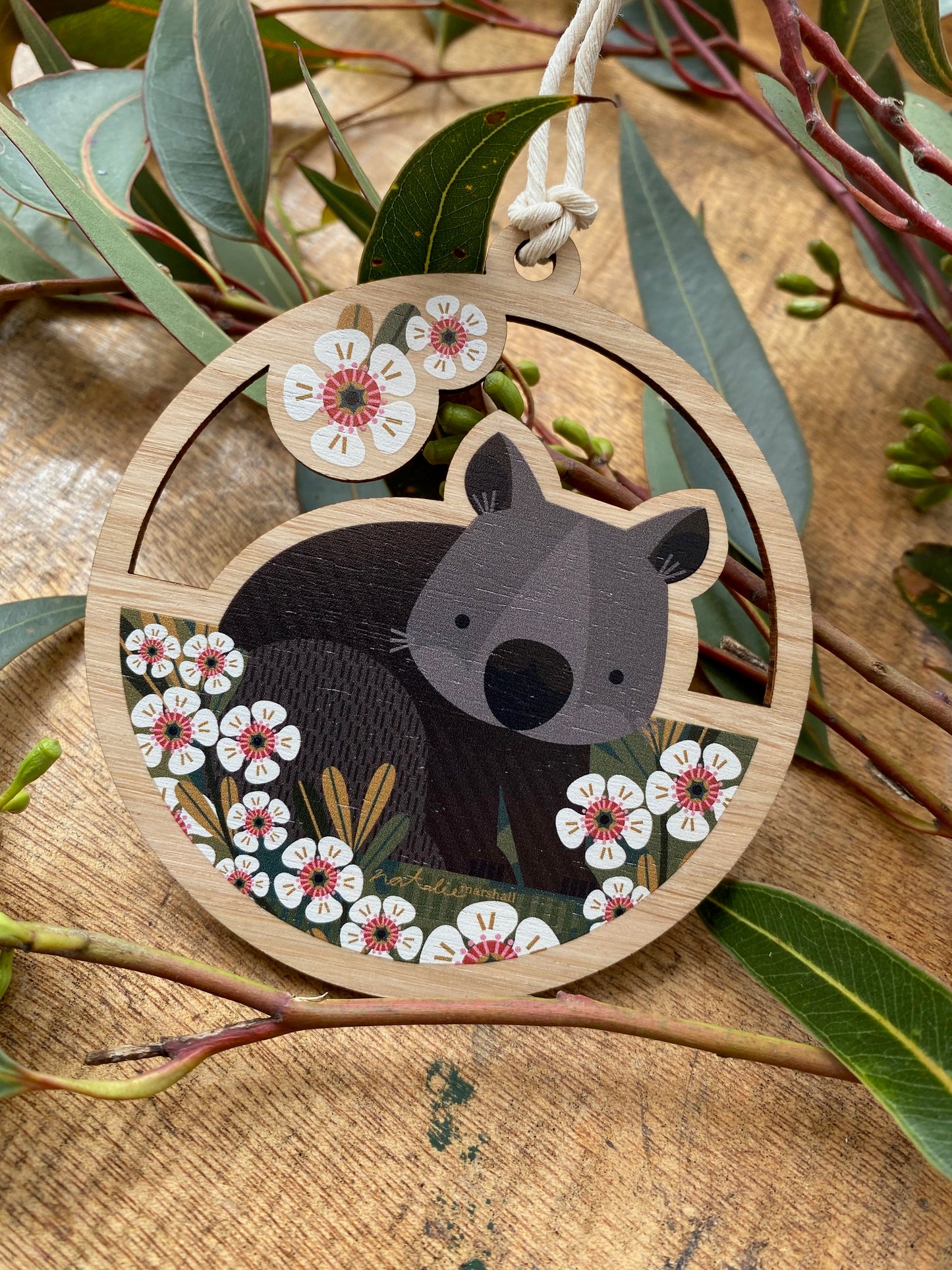 Wombat Flowers Cut Out