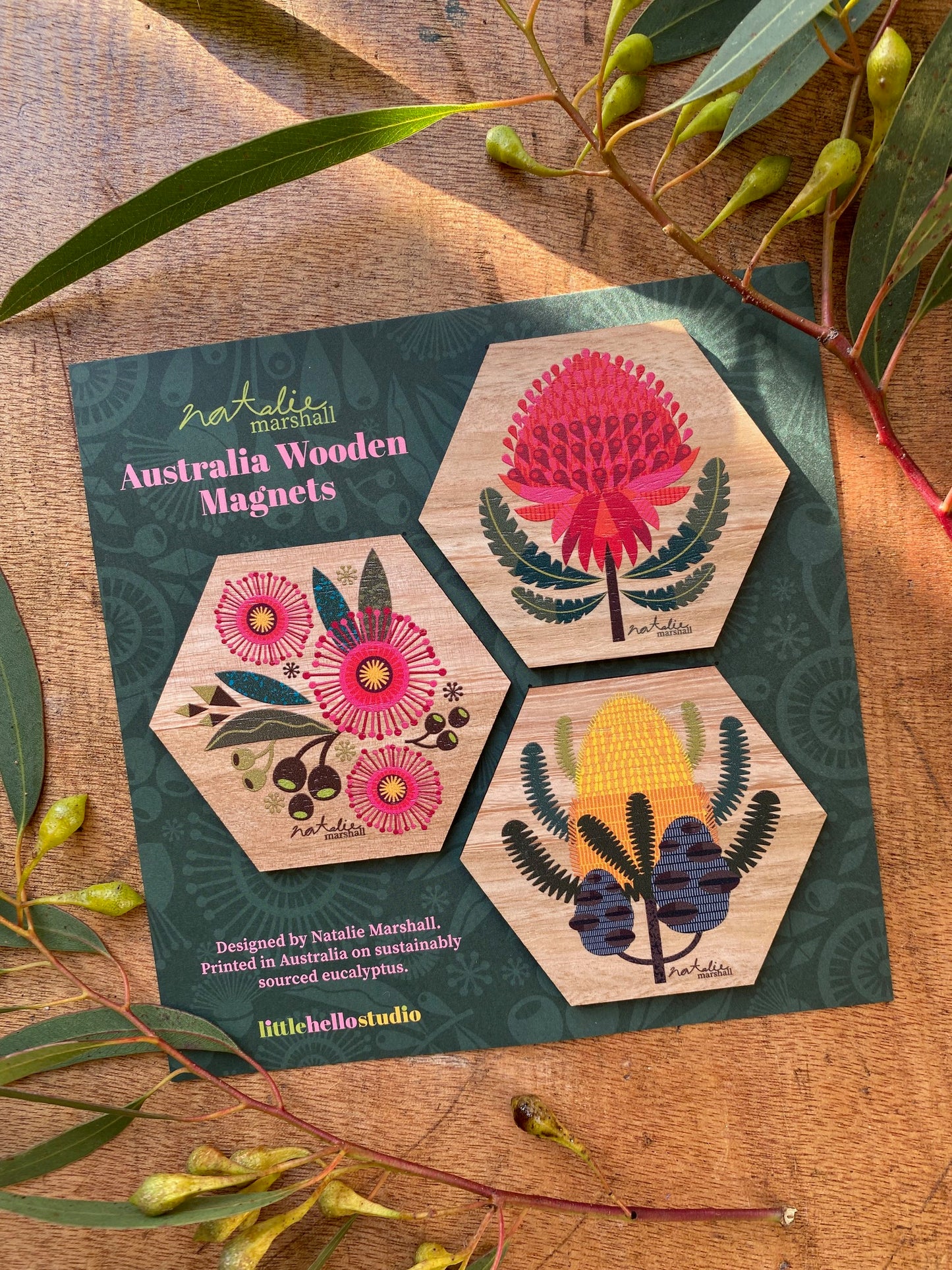 Bush Flowers Magnet Set