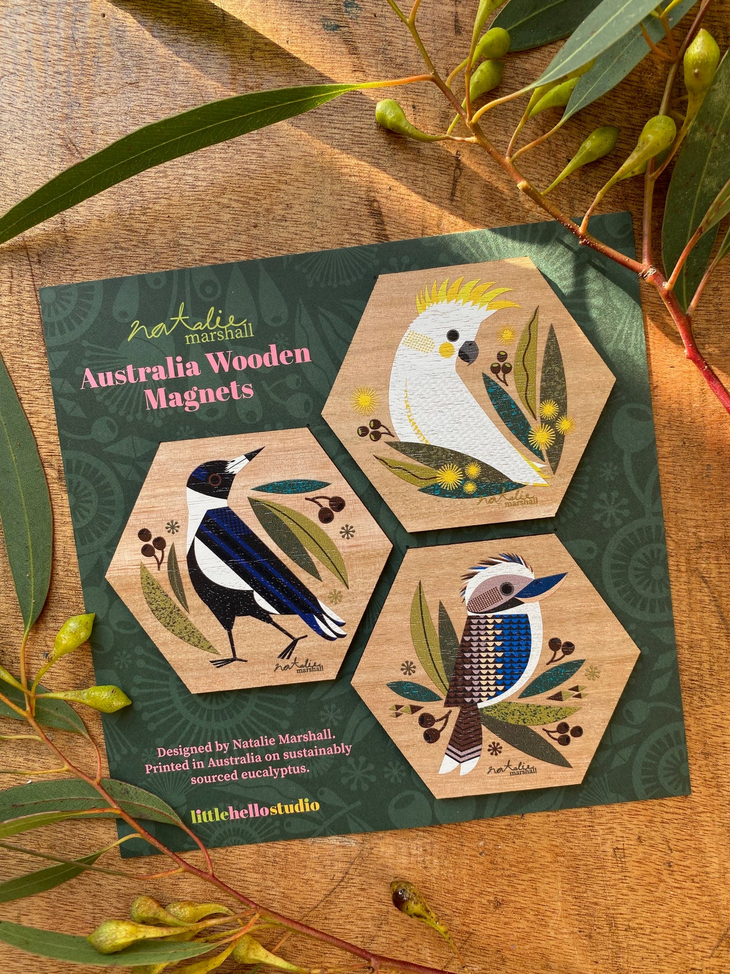 Bush Birds Magnet Set
