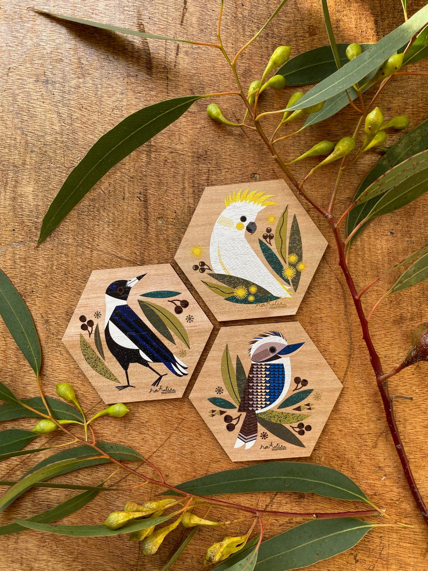 Bush Birds Magnet Set