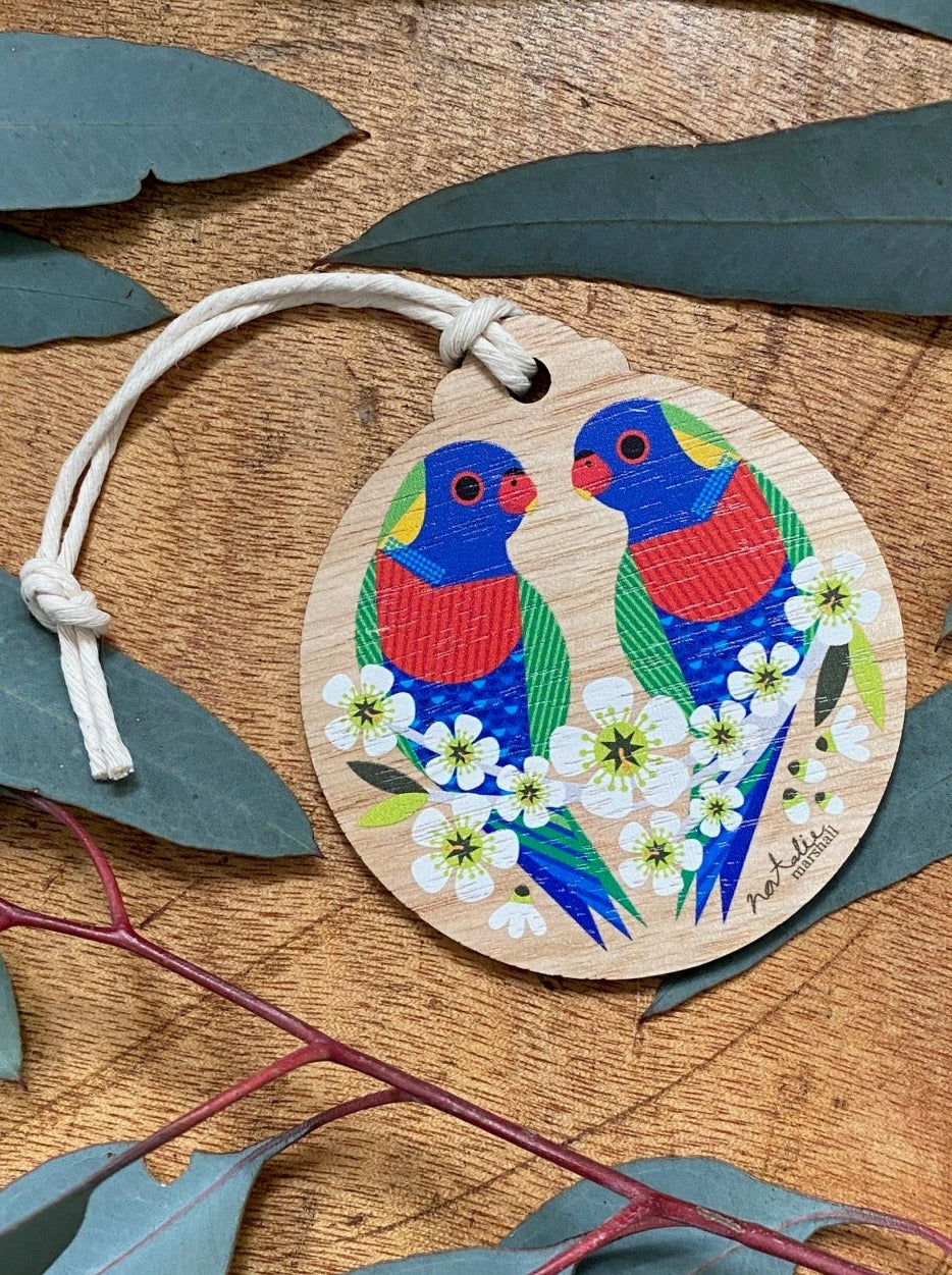 Rainbow Lorikeets Decoration Card