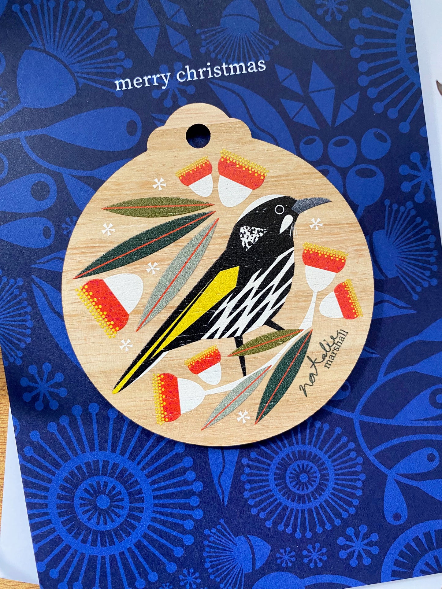 New Holland Honeyeater Decoration Card