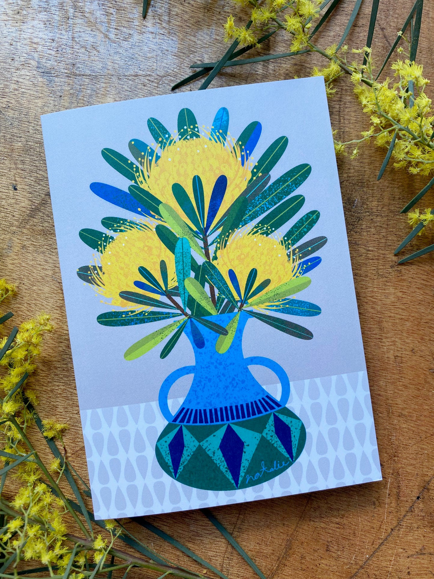 Waratah Vase Card