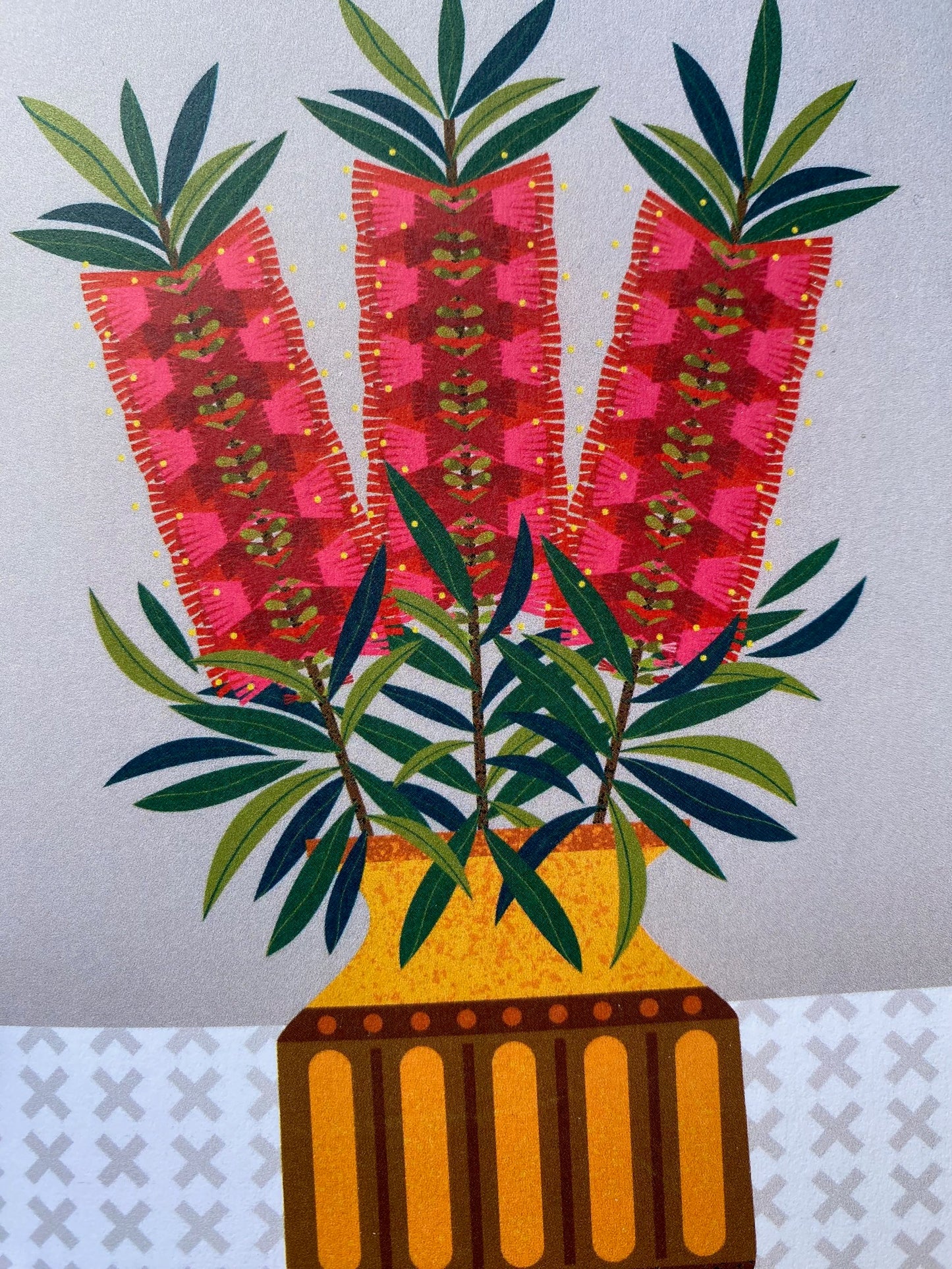 Bottlebrush Vase Card