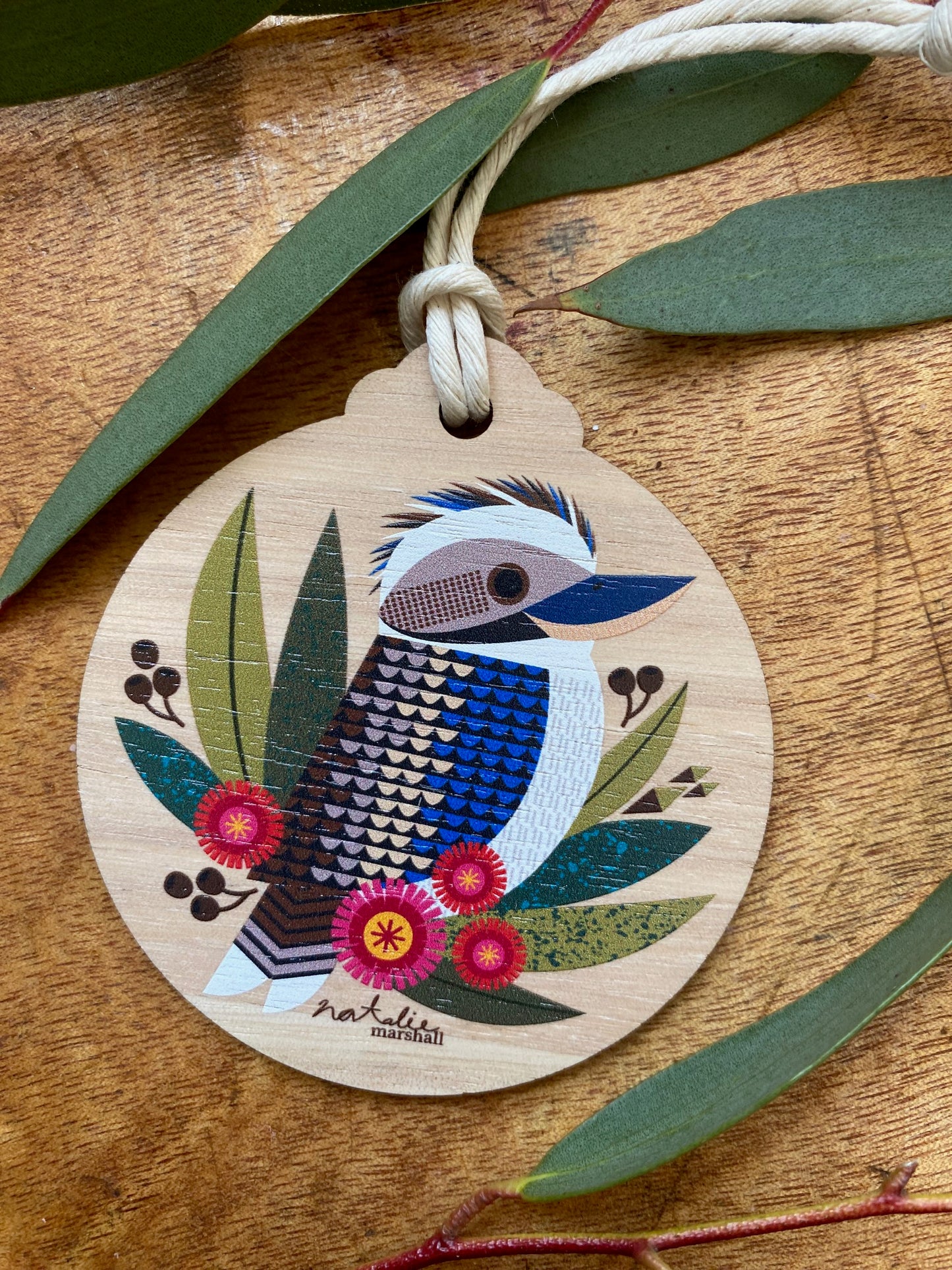 Kookaburra Round Decoration
