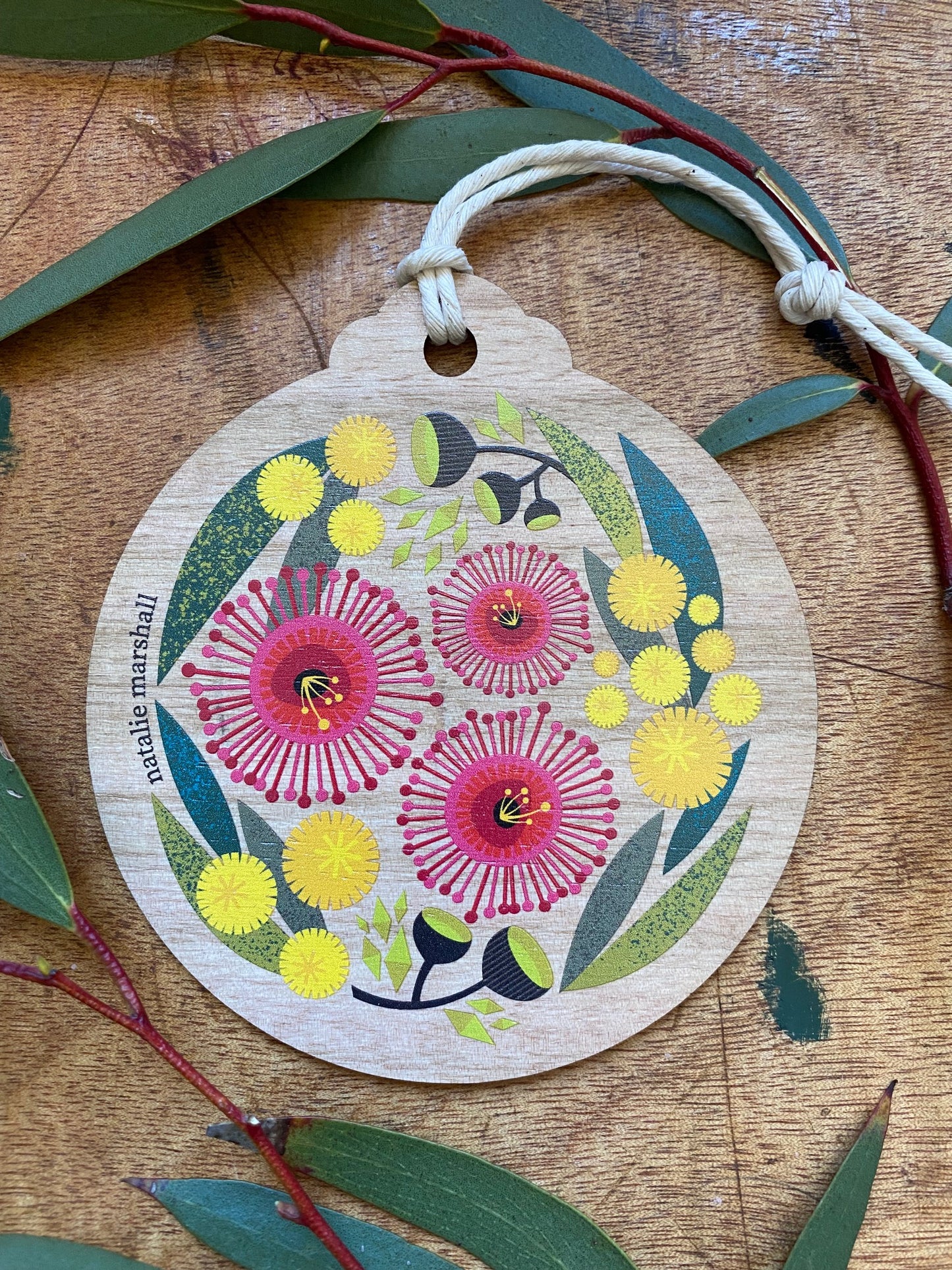 Blossoms & Wattle Large Decoration
