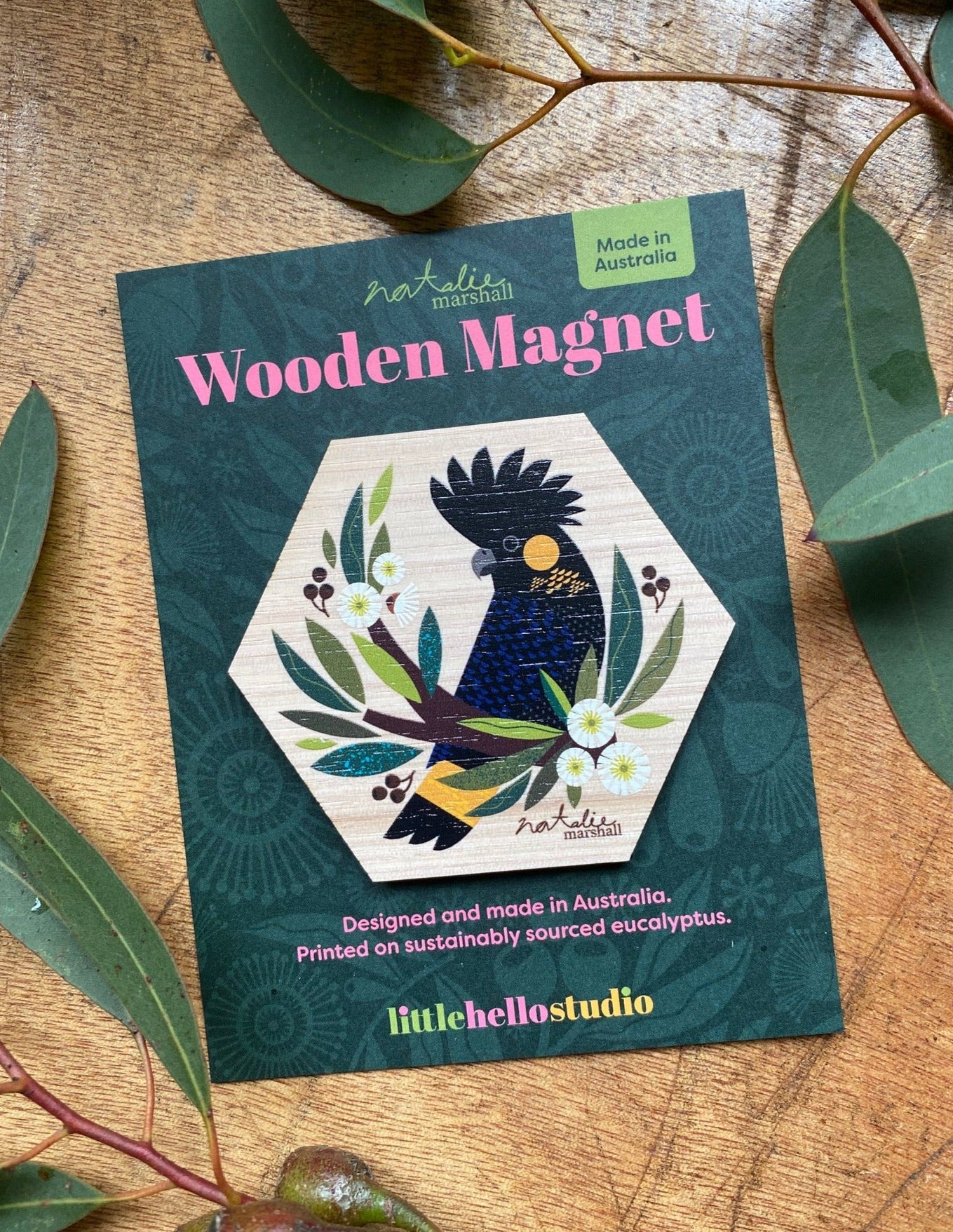 Yellow-tailed Black Cockatoo Magnet