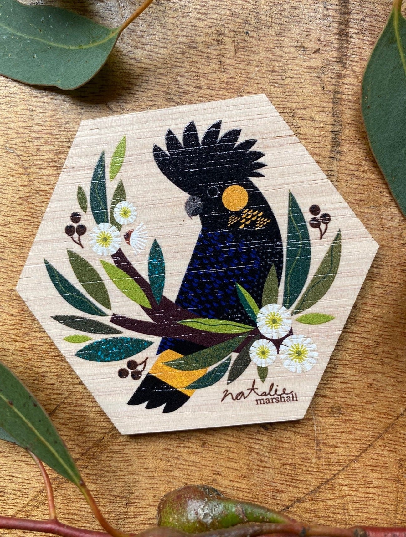 Yellow-tailed Black Cockatoo Magnet
