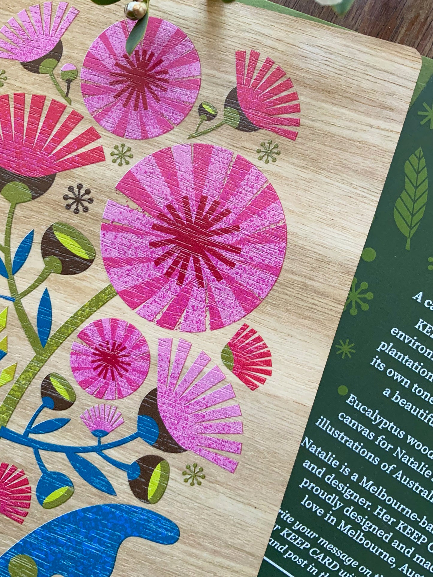 Pink Flowering Gum Keepcard