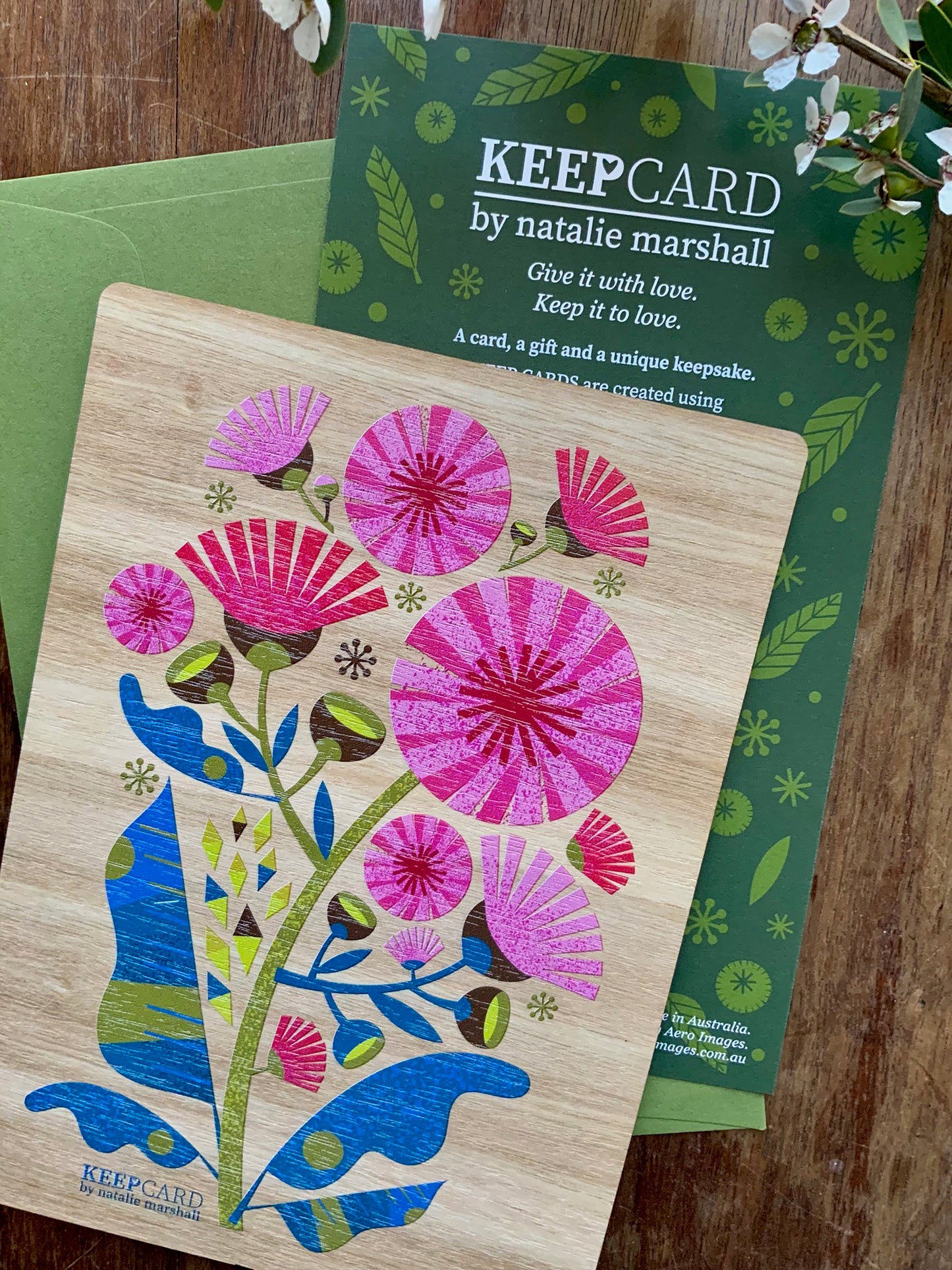 Pink Flowering Gum Keepcard