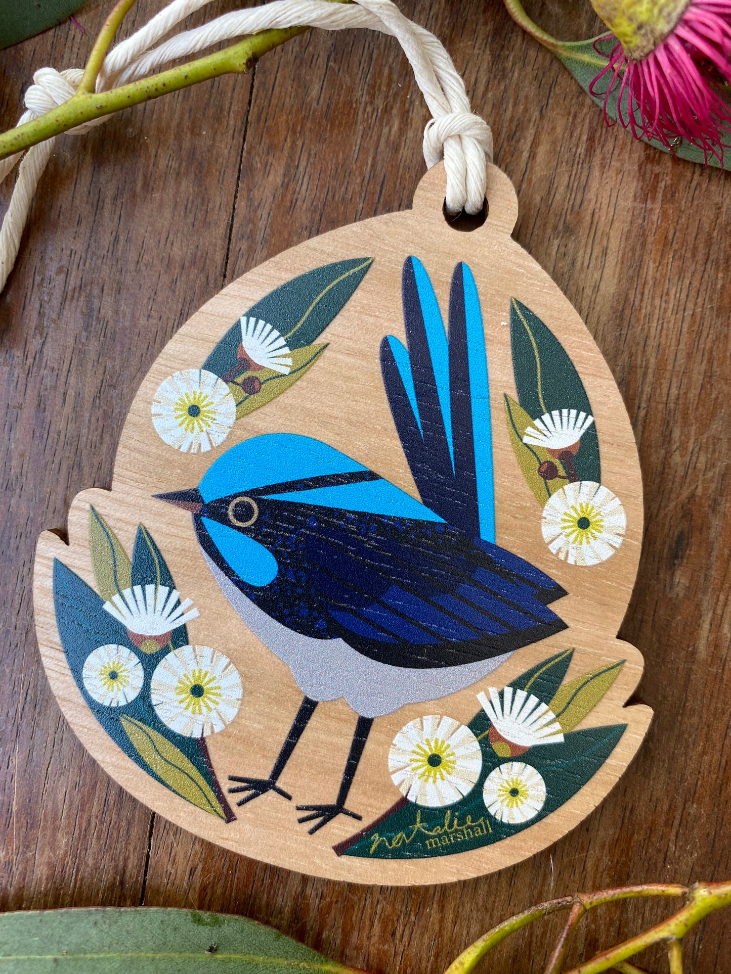 Superb Fairy Wren Shaped Decoration