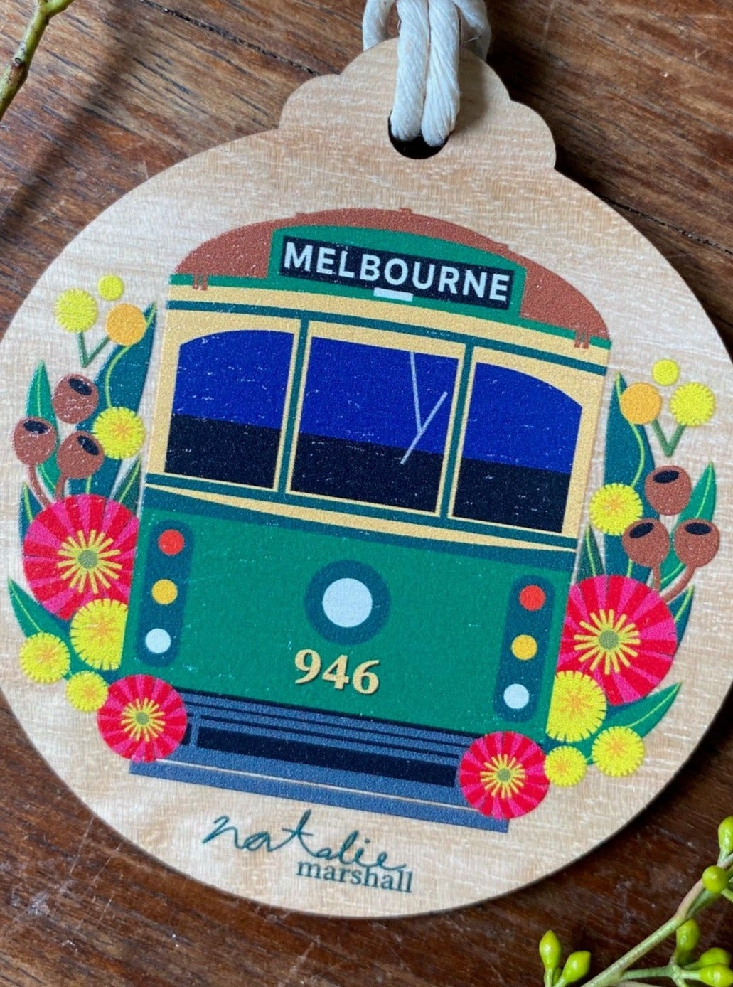 Melbourne Tram Round Decoration