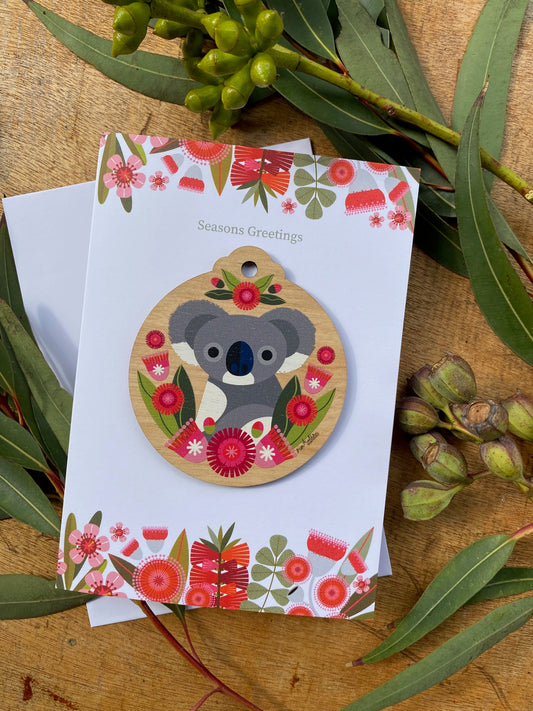 Koala Blossoms White Card *