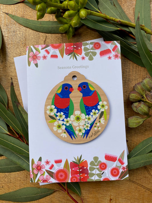 Rainbow Lorikeets White Card *