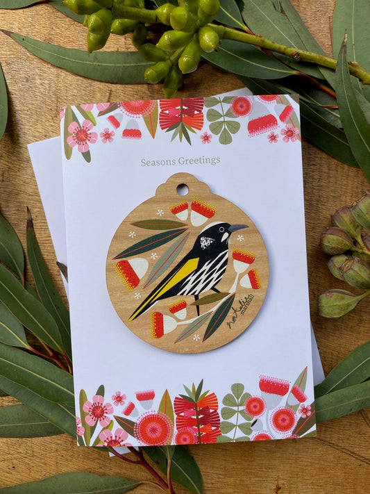 New Holland Honeyeater White Card *