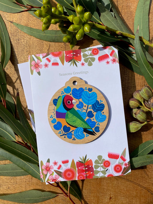Gouldian Finch White Card *