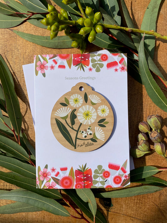 Flowering Gum White Card *