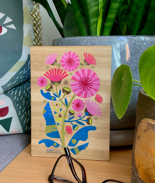 Pink Flowering Gum Keepcard