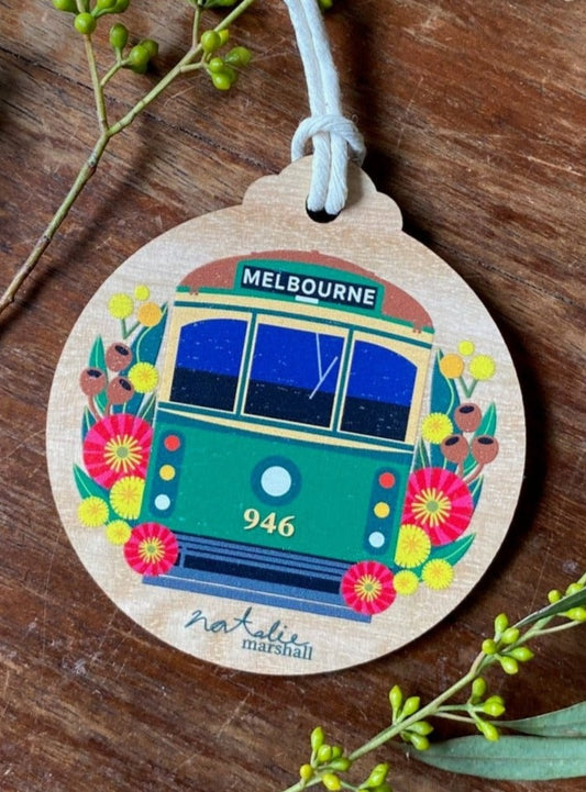 Melbourne Tram Round Decoration